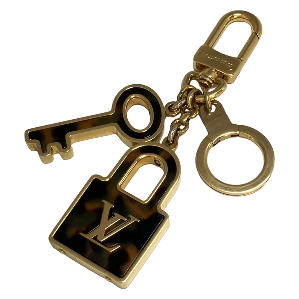 Louis Vuitton Porte Cles Confidance Bag Charm M66132 Gold Beige Dark Brown